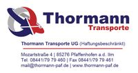 Thormann Transporte UG - Firmenschild